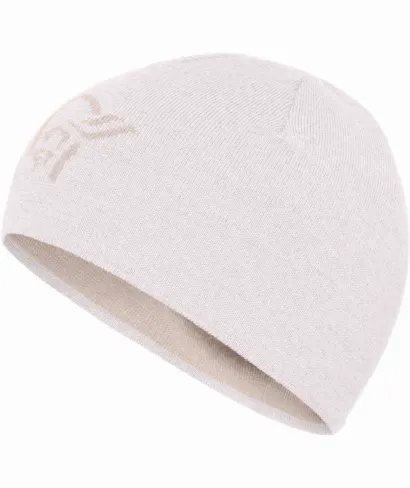 /29 light merinoUll logo Beanie